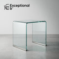 Exceptionalb™ Clear Arc Glass Side Table